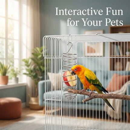 2-Pack Millet Holder for Bird Cage, Stainless Steel Hanging Millet Spray Holder Bird Treat Feeder, Parakeet Cockatiel Conure Foraging Toy & Fruit Vegetable Basket for Small Birds