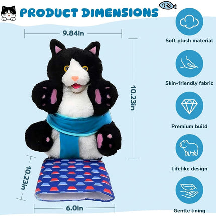 Interactive Cat Toys Cute Play Set with Wrestling Glove, Karate Kitty, Catsumo, Wrestling Puppet, Fun Interactive Toy for Indoor Cats & Kittens