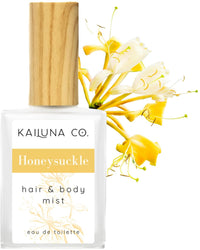 Kailuna Co. Honeysuckle Natural Hair & Body Mist Spray, Pure Essential and Fragrance Oils, Alcohol-Free, Handmade in California, 0.5Fl Oz
