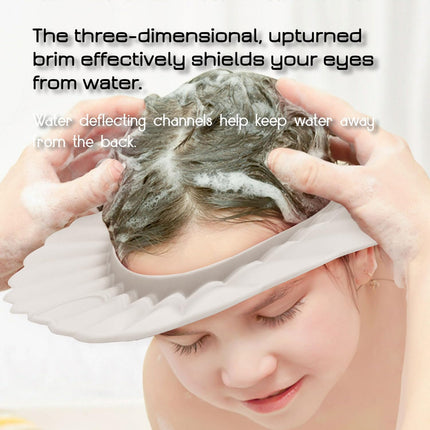 Baby Shower Cap Shield, Bathing Cap Bath Hat Bathing Safe Silicone Protection, Soft Adjustable Visor Hat for Protector Head Eye Ear, Christmas Gifts