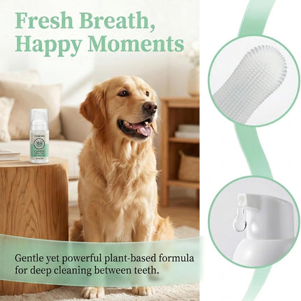 Dog Toothpaste and Toothbrush Kit, Dog Dental Gel for Plaque and Tartar Removal, Dog Teeth Cleaning for Fresh Breath and Daily Oral Support, Suitable for Dogs of All Ages