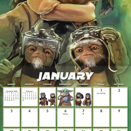 2027 Star Wars: The Mandalorian and Grogu Wall Calendar