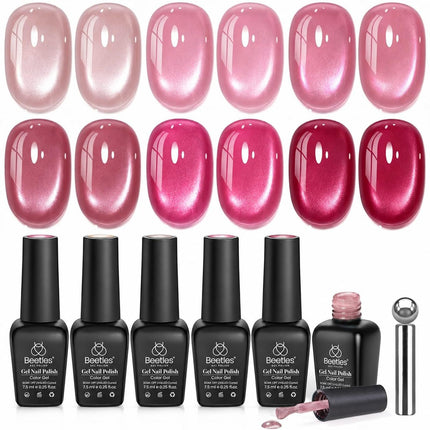 Set de esmalte en gel marrón, colección Toasty Aroma, 6 colores de otoño