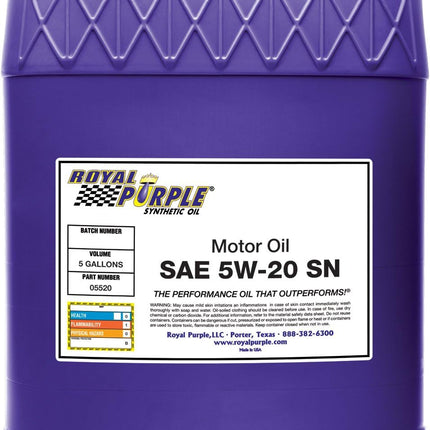 Royal Purple ROY01020 01020-6PK 0W20 Oil, 1 Quart, 6 Pack