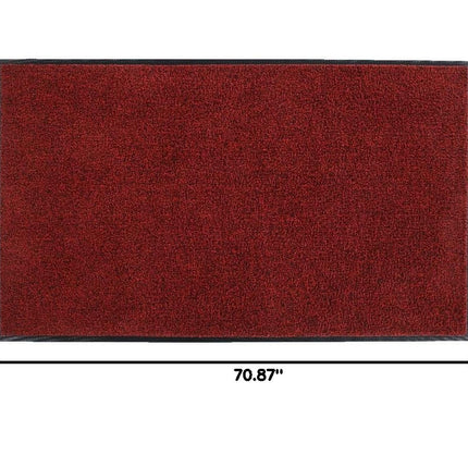Guardian Platinum Series Indoor Wiper Floor Mat, Rubber with Nylon Carpet, 4'x6', Red