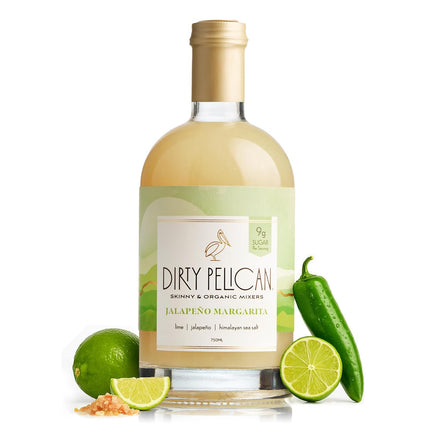 Cocktail Mixers - Spicy Jalapeno Margarita - Skinny & Organic Drink Mixes for Cocktails - Low Calorie Mocktails - Low Sugar - Vegan - Gluten Free - No Preservatives - 750ml (1 Bottle)
