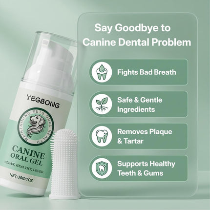 Dog Toothpaste and Toothbrush Kit, Dog Dental Gel for Plaque and Tartar Removal, Dog Teeth Cleaning for Fresh Breath and Daily Oral Support, Suitable for Dogs of All Ages