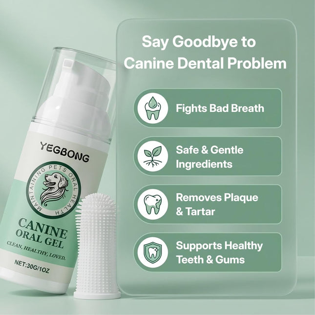 Dog Toothpaste and Toothbrush Kit, Dog Dental Gel for Plaque and Tartar Removal