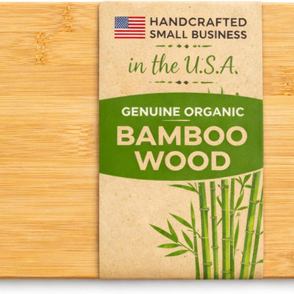 Handcrafted Bamboo Cutting Board – Genuine U.S.A. Made, Multiple Sizes – Premium Bamboo Wood, Perfect for Kitchen Prep or Personalized Engraved Gifts (Medium)