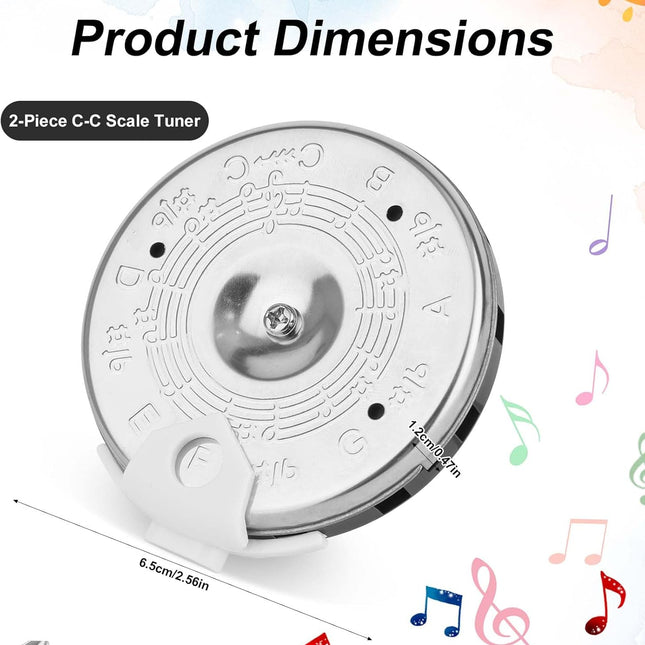 2pcs 13 Tone Pitch Pipe, High Sensitivity Chromatic C-C Scale Pitch Pipe