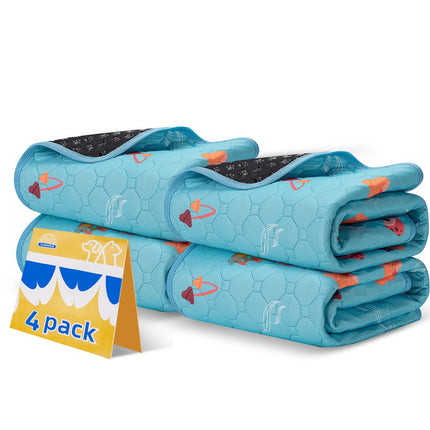 4 Pack Washable Pee Pads for Dogs, Waterproof Reusable Puppy Pads