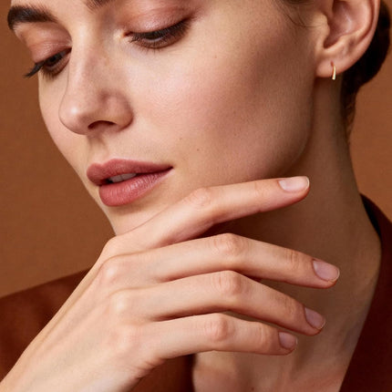 Tiny Pull Through Earrings Small Threader Earrings S999 Sterling Silver Earrings Hypoallergenic Teardrop Earrings Drop Earrings for Women Trendy - Silver & Gold