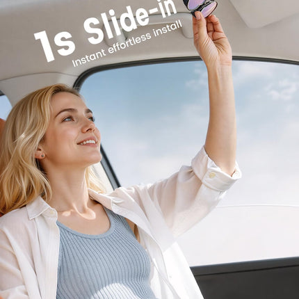Lamicall Sunglass Holder for Car Visor - [1s One-Hand Access] [Never Fall Secure] Car Sunglass Holder, Anti-Scratch Glasses Visor Clip for All Cars, Non-Slip Car Accessories for Men & Women