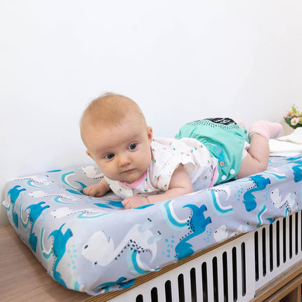 ALVABABY Stretchy Jersey Bassinet Sheet 2 Pack Changing Pad Covers Soft and Light Baby Cradle Mattress for Boys and Girls 2CZE01