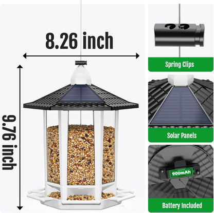 2-Pack Solar Hanging Bird Feeders for Outdoors - photo 3