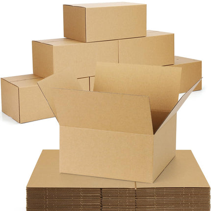 40-Pack-Small-Shipping-Boxes-8x8x4, Corrugated-Cardboard-Boxes-for-Packaging-Small-Business, White-Boxes-Mailers
