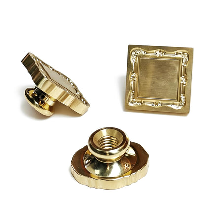 Embossed Frame Wax Seal Stamp Set – 3 Pcs Vintage Collection with Solid Brass Heads & Wooden Handle – Elegant Border Design for Wedding Invitations, Envelopes & DIY Crafts