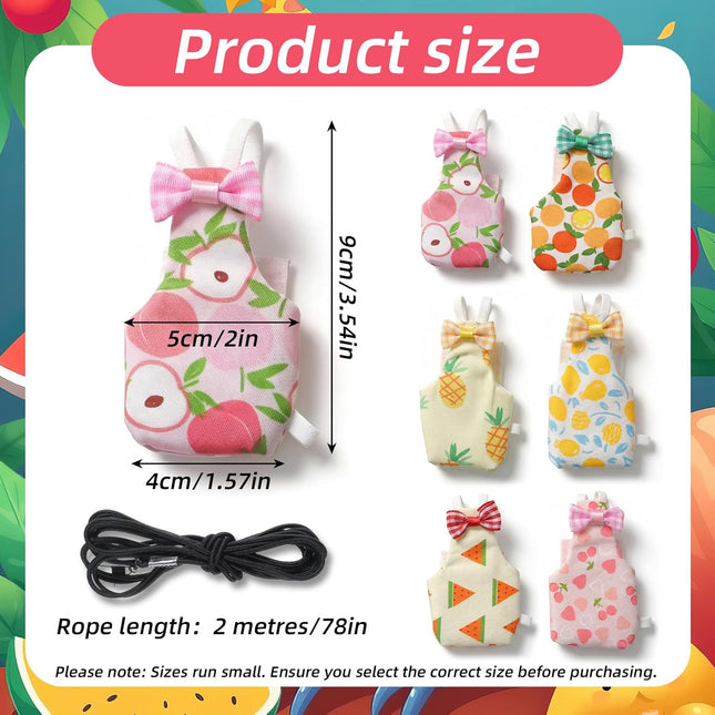 7 Pcs Reusable Bird Diaper with Waterproof Inner