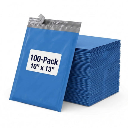 Shipping Bags 10" x 13" (100-Pack) White - Heavy Duty Self-Adhesive Envelope Poly Mailers for Packing, Secure Shipping, & Small Business Mailing