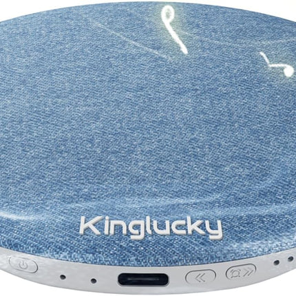 Kinglucky X50 Pillow Speaker for Sleeping, Built-in White Noise Sound Machine Pink Noise for Sleeping, Auto-Off Timer Portable Bluetooth Speaker Under Pillow Rechargeable for Side Sleeper, Blue