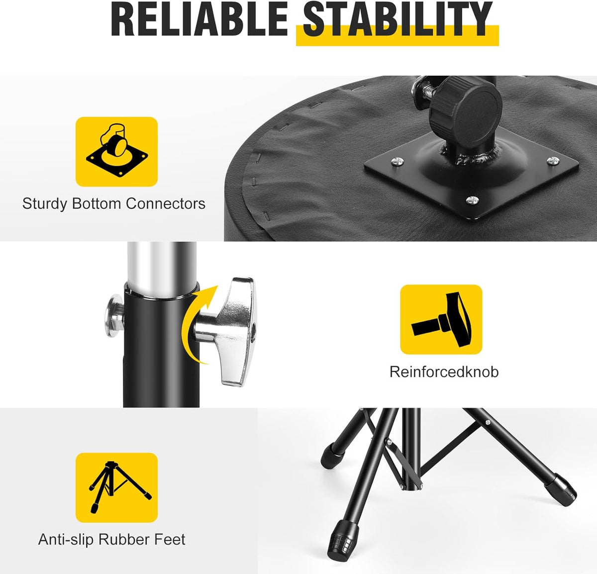 Adjustable Universal Drum Throne for Adult Beginner Drummers - photo 4