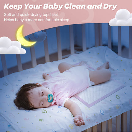 Disposable Changing Pad Liners Pack of 100 Baby Incontinence Changing Pads Diaper UnderPads Ultra Soft - photo 6