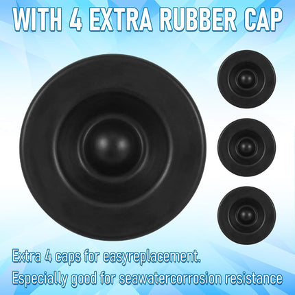 4pcs 2.72" Trailer Axle Wheel Hub Dust Caps, Bearing Center Replacement Trailer Cup,Trailer Hub Grease Cap with 4 Rubber Plugs Fit for Most 7000 to 8000 Ib Axles Dexter EZ Lube