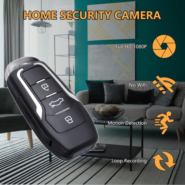 Mini Video Camera 1080P, Portable Camera Disguised as Car Key Fob