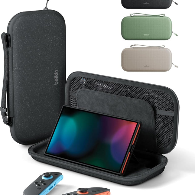 Switch 2 Hard Shell Travel Case with Tracker Holder - Charcoal