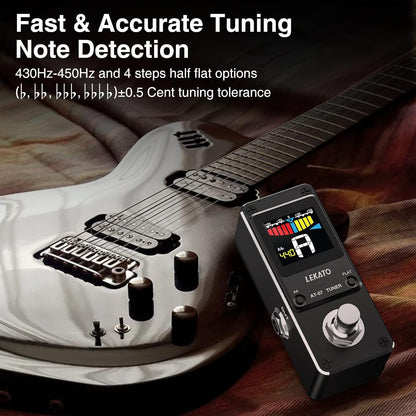 Guitar Tuner Pedal with True Bypass for Electric Guitar and Bass - photo 2