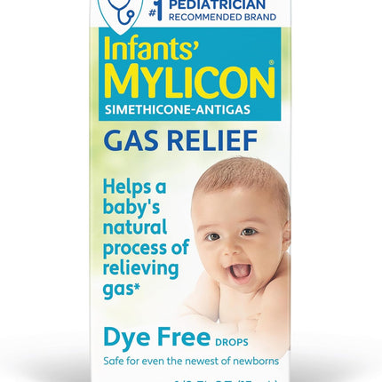 Gas Relief Drops for Infants and Babies, Dye Free Formula, 0.5 Fluid Ounce