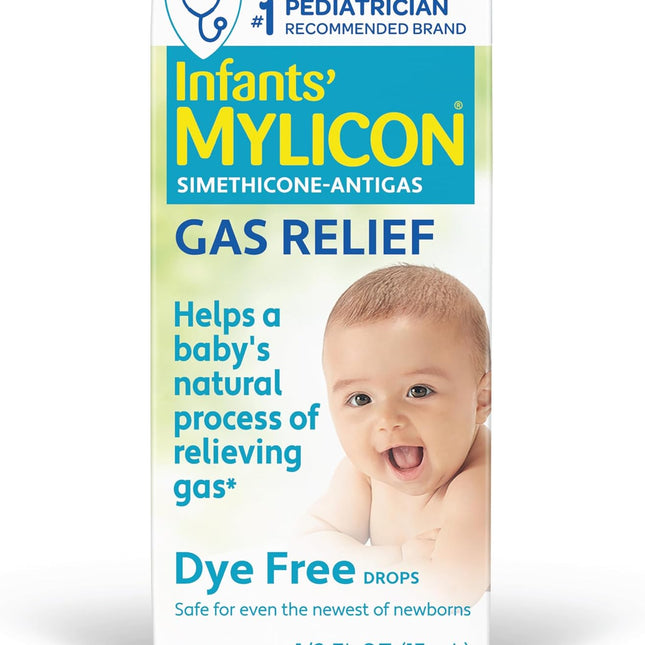 Gas Relief Drops for Infants and Babies, Dye Free Formula, 0.5 Fluid Ounce