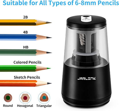 Electric Pencil Sharpener, Heavy-Duty Helical Blade to Fast Sharpen, Auto Stop for No.2/Colored - photo 4