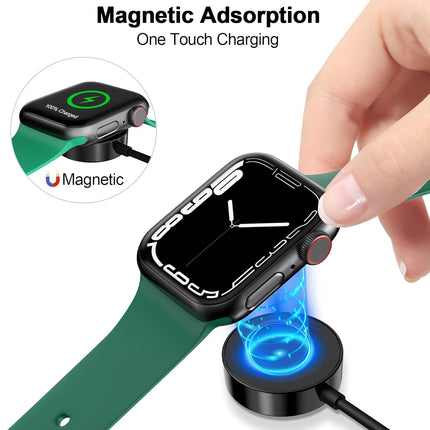 𝟐𝟎𝟐𝟔 𝐔𝐩𝐠𝐫𝐚𝐝𝐞𝐝 Magnetic Charging Cable for Apple Watch Charger,[USB C Port] Wireless Charging Cable Compatible with iWatch Series Ultra/10/9/8/7/6/SE/SE2/5/4/3/2[1.6FT/0.5M],Black