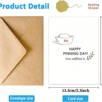Happy Nurse Pinning Day Card, RN Graduation Card, Congratulations New Nurse Gift, Nursing School Graduate Card for Women Men, Future Nurse Celebration