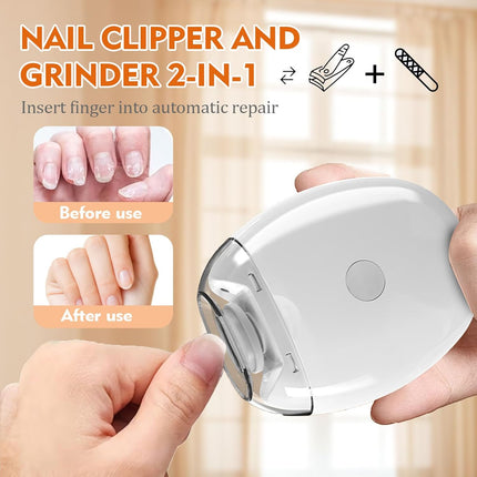 2026 New Automatic Electric Nail Clippers for Seniors 、Adult，3-in-1 Electric Nail Trimmer with Light and Nail Scraps Storage，Electric Toenail Clippers for Seniors