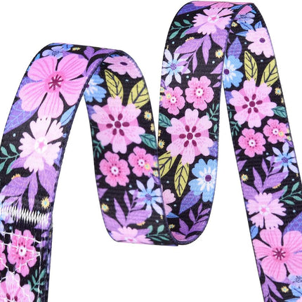 Mihqy Dog Collar with Bohemia Floral Tribal Geometric Patterns - Soft Ethnic Style Collar Adjustable for Small Medium Large Dogs(Floral Pink,M)