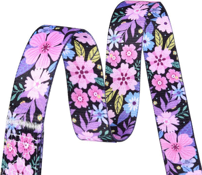 Floral Pink Adjustable Dog Collar, Medium - photo 5