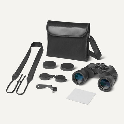 Amazon Basics 7x50 High Power Binoculars, Wide Field of View, FMC Optics, Tripod Compatible, Black, 1-Pack