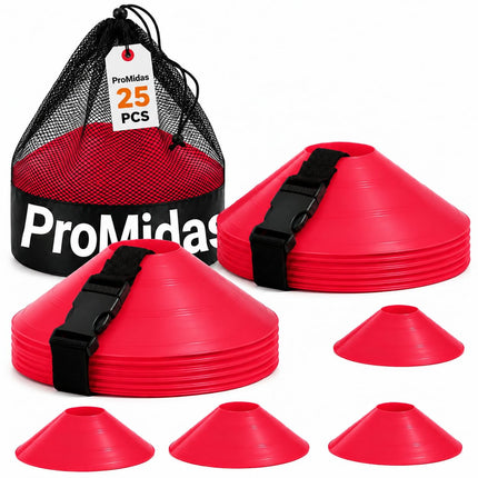 Disc Soccer Cones for Training Kids - 25/50/100/200 Small Plastic Cones for Sports Training - Flexible Conos for Soccer Practice Equipment, Basketball & Football Drills Equipment