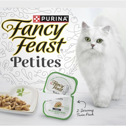 Purina Fancy Feast Gourmet Wet Cat Food Variety Pack, Petites Gravy Collection, break-apart tubs, 48 servings - (Pack of 24) 2.8 oz. Tubs