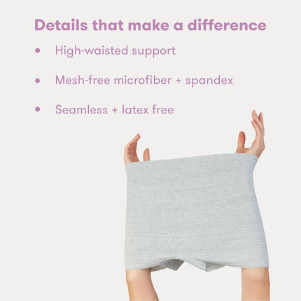 Frida Mom 8pc Postpartum Underwear, Disposable Boyshort Panties, Seamless, Stretch Support, New Mom Essentials, Size M/L (28in-42in)