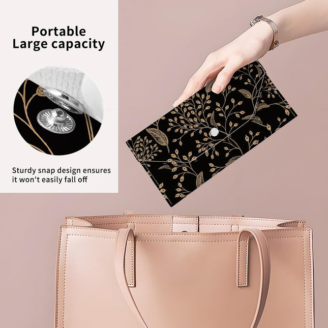 PU Leather Cash Envelopes Wallet, Reusable Money Savin Wallet