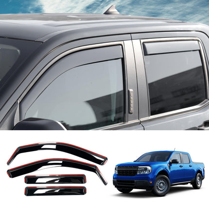 Visor Rain Guards for 2022-2025 2026 Ford Maverick Accessories
