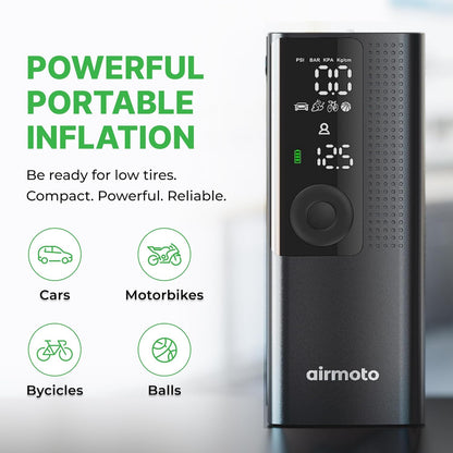 Portable Cordless Tire Inflator Air Compressor with Digital Gauge and LED Light - photo 5