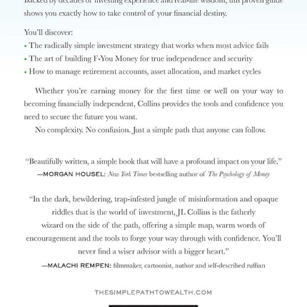 The Simple Path to Wealth: Your Road Map to Financial Independence and a Rich, Free Life