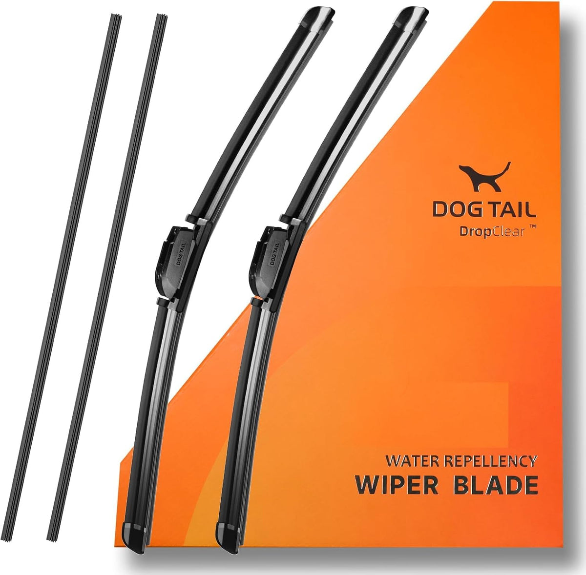 Water Repellent Silicone Wiper Blades, 22 Inch, 2 Pack