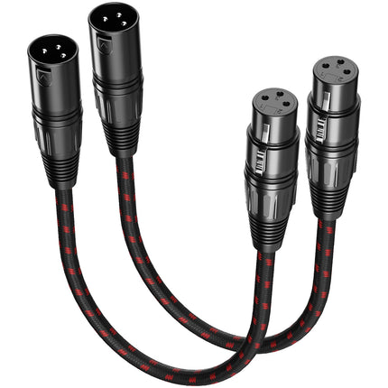 XLR Cables 3ft 2 Pack,Short Microphone Cable OFC Noise Reduction