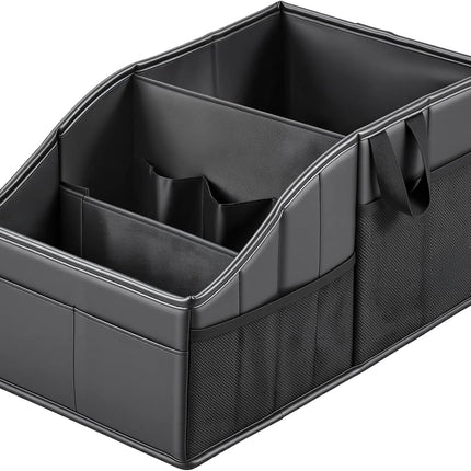 WHHMK Car Storage, Sturdy Leather Car Backseat Organizers, Support Up to 33 LB of Weight Automotive Front Seat Organizer, Floor Organizer and Storage Used for SUV Truck Toy Snack Water Bottle Holder