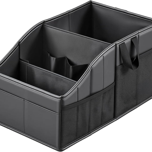 Sturdy Leather Car Backseat Organizer